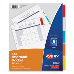 Avery Insertable Dividers w/Single Pocke